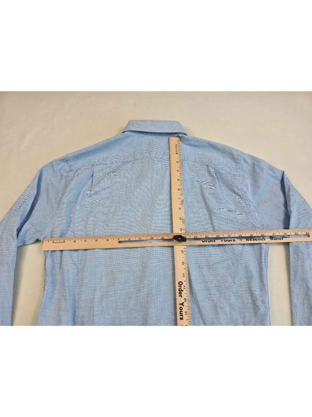 Nordstrom Rack Trim Fit Light Blue Long Sleeve Button-Down Shirt Size 15.5 34/35 - Picture 5 of 5